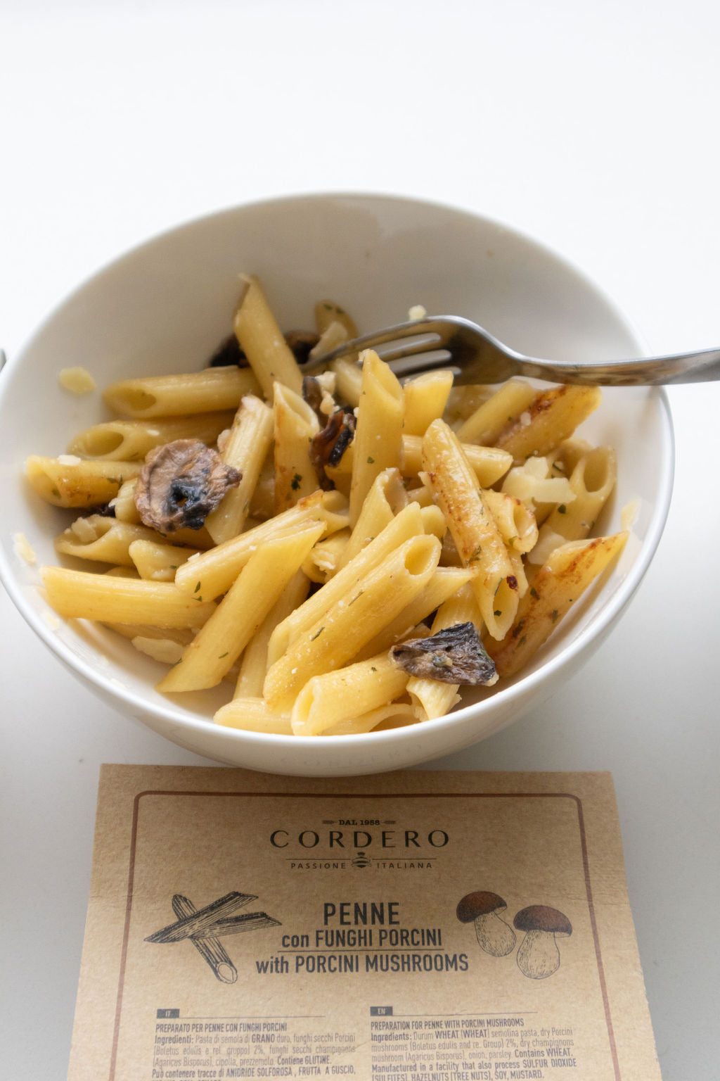 Imperfect packaging Pasta Arisata Penne with porcini mushroom