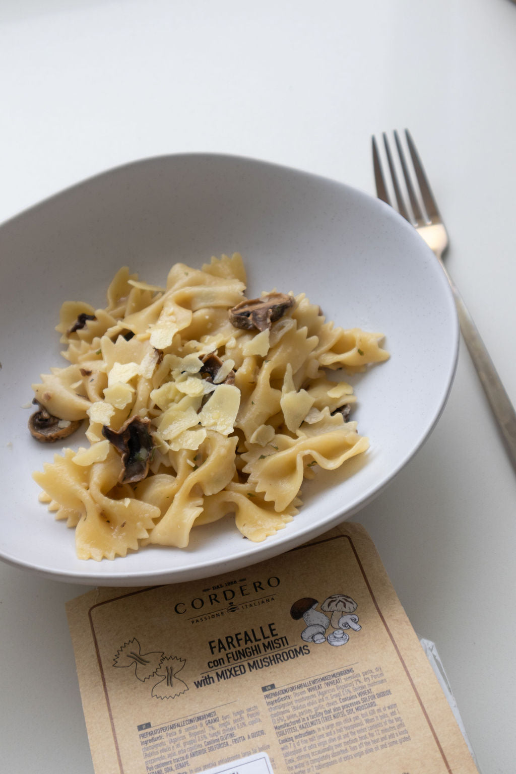 Pasta Arisata Farfalle with mixed mushroom