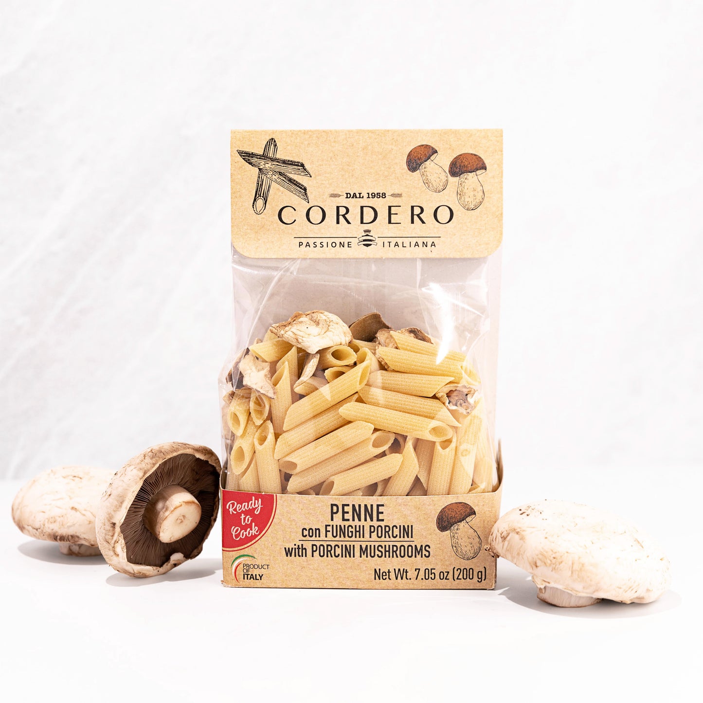 Imperfect packaging Pasta Arisata Penne with porcini mushroom