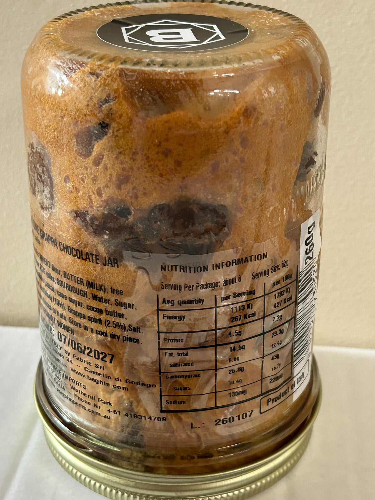 R75 Grappa and Chocolate vasocuttora  Sourdough Panettone Pre-order