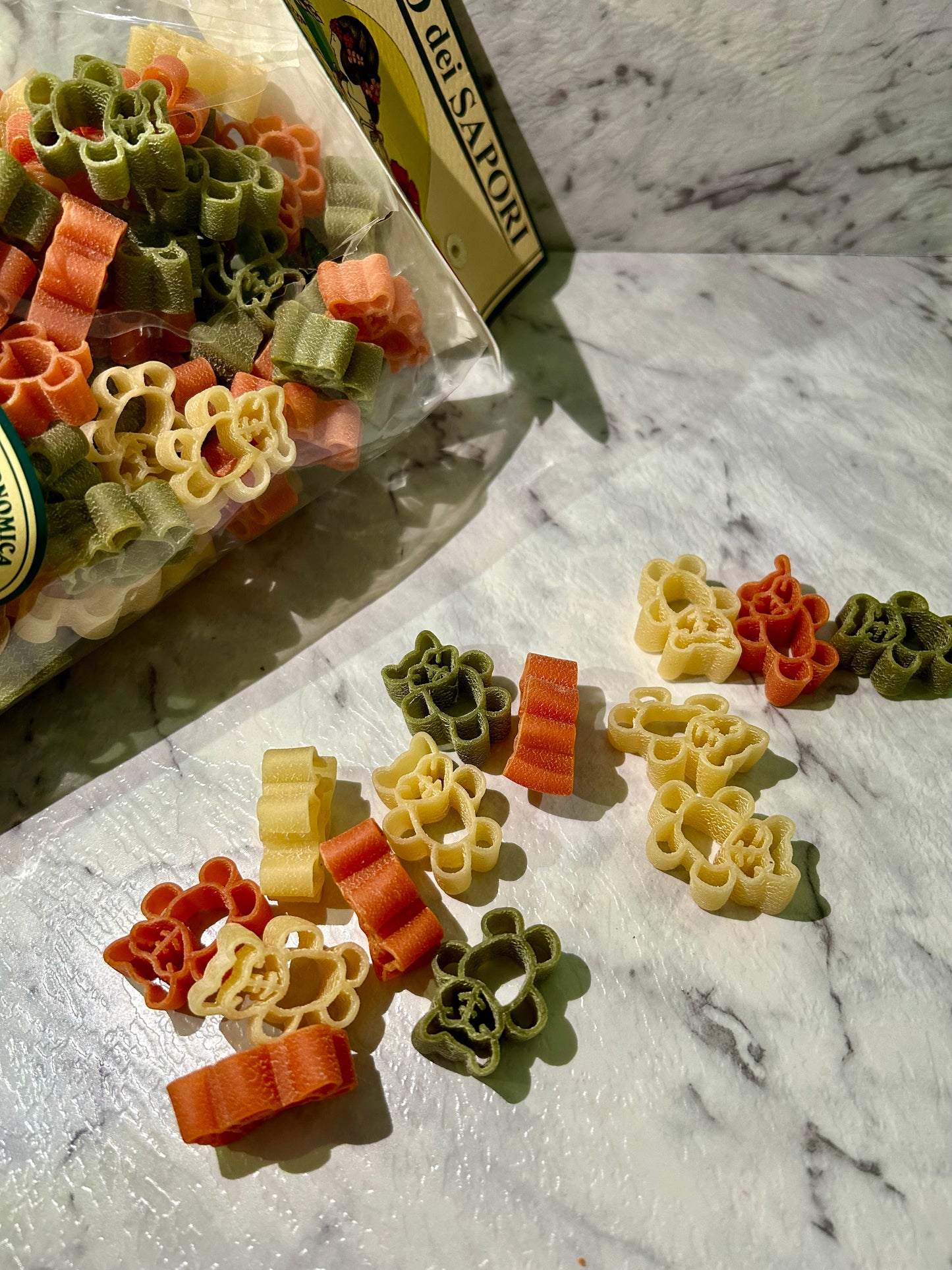 mini teddy bear shaped dried pasta