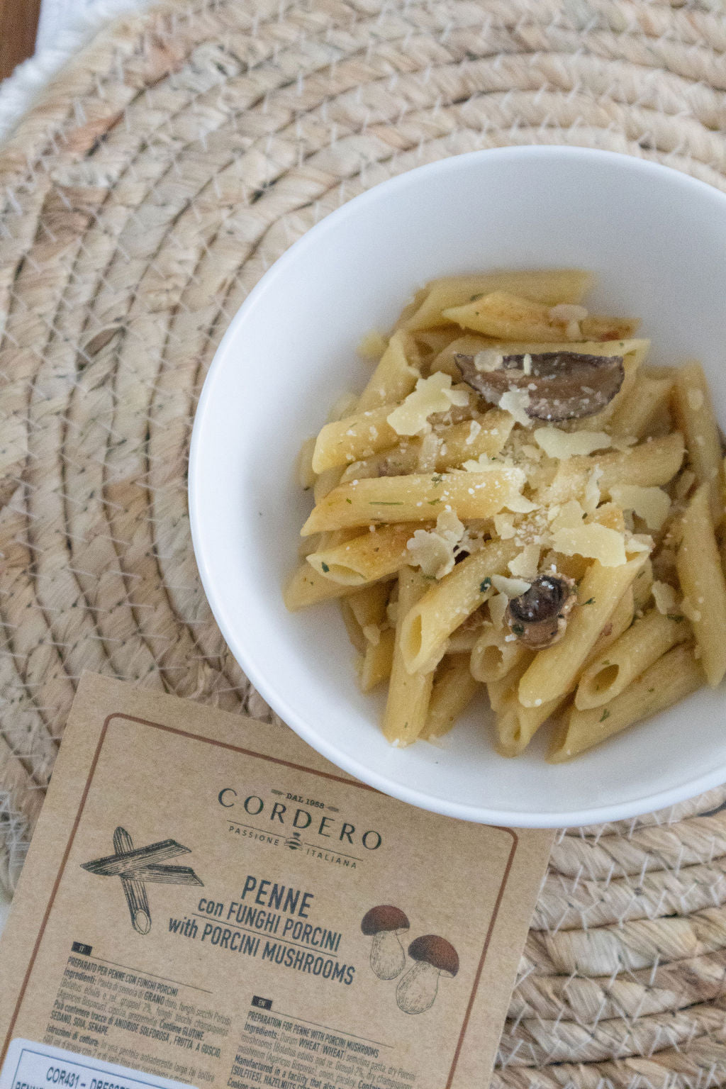 Pasta Arisata Penne with porcini mushroom