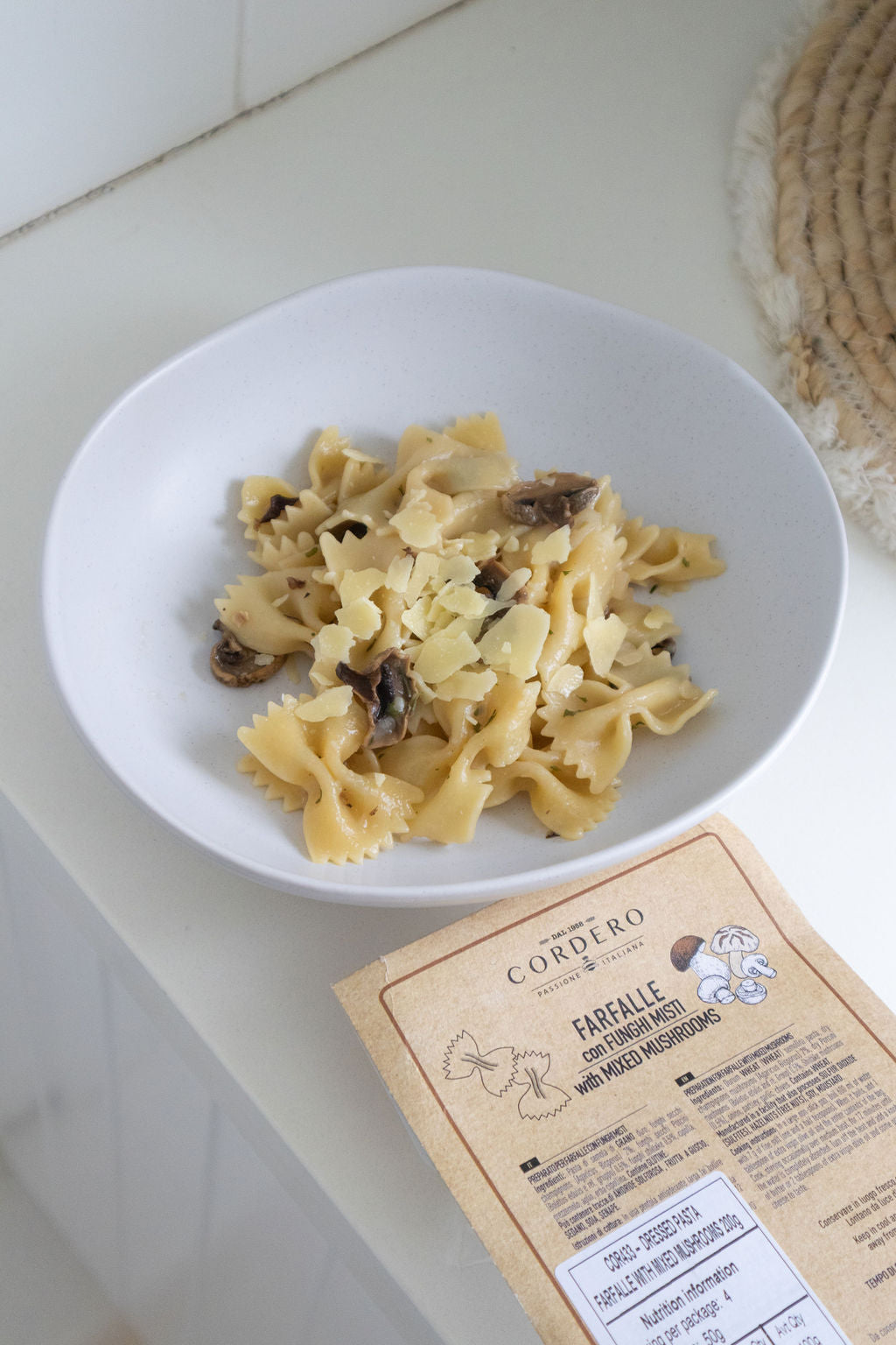 Pasta Arisata  Farfalle with mixed mushroom