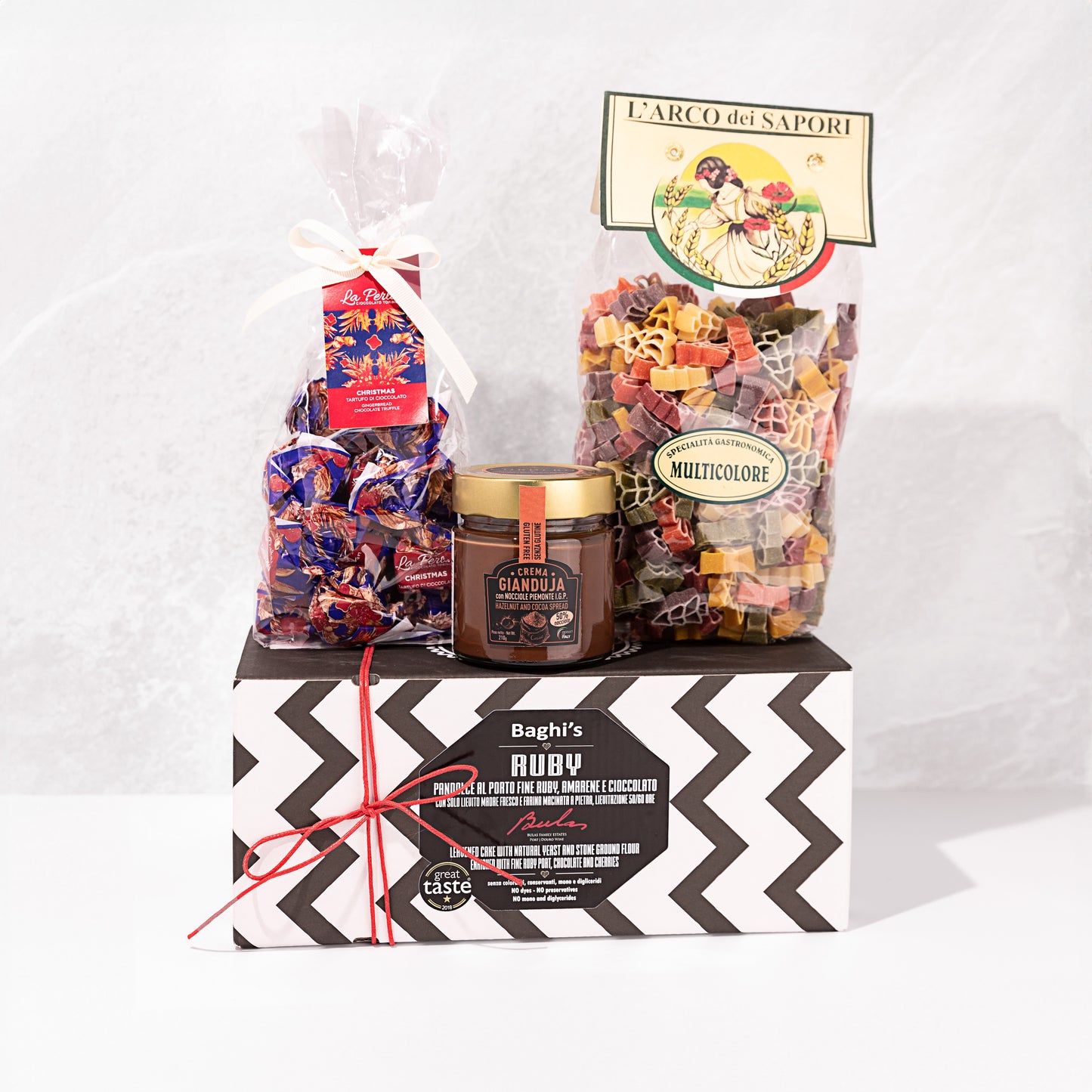 Christmas Hamper with Port Cherry and Chocolate Bauletto